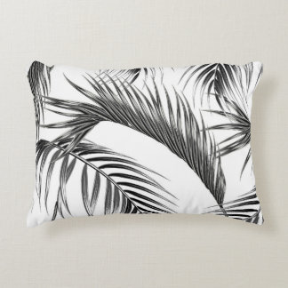 Tropical palm leaves seamless floral jungle patter decorative cushion