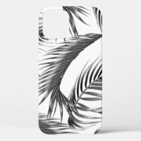 Tropical palm leaves, seamless jungle.