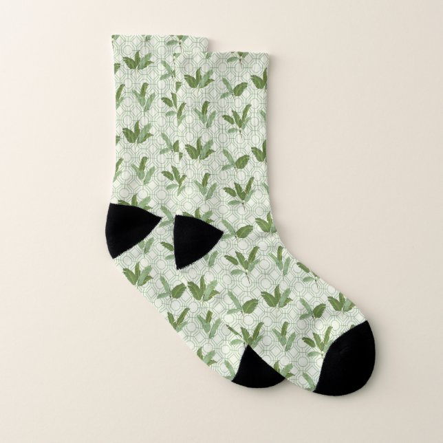 Tropical Palm Leaves Socks (Pair)