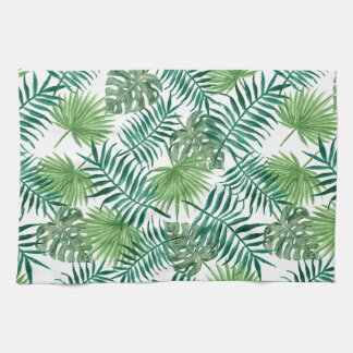 Tropical Palm Leaves Tea Towel