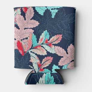 Tropical Palm Leaves: Vintage Pattern Can Cooler