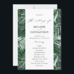 Tropical Palm Leaves Wedding Program - Green Invitation<br><div class="desc">Invite your guests into your wedding with your beautiful Wedding ceremony Tropical Palm Leaves Wedding Ceremony Programs. These wedding ceremony programs feature hand painted watercolor green, tropical greenery to give your programs custom luxury without the price. They are great for summer weddings, beach weddings, tropical weddings, and destination weddings. Quickly...</div>