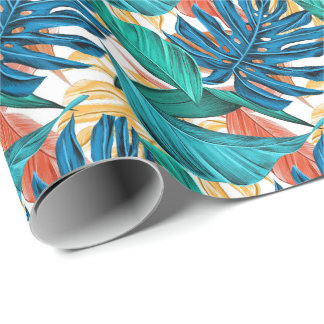 Tropical Palm Leaves Wrapping Paper