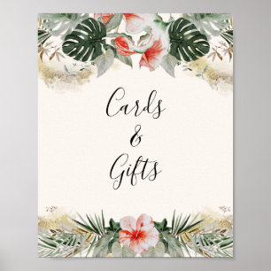 Tropical Palm   Monstera Cards and Gifts  Poster