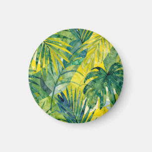 Tropical Palm Monstera Jungle Leaves Magnet