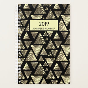 Tropical Palm Paradise Black Taupe 2019 Planner