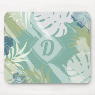 Tropical Palm Pattern Mouse Pad