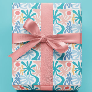 Tropical Palm Pattern Summer Party Wrapping Paper
