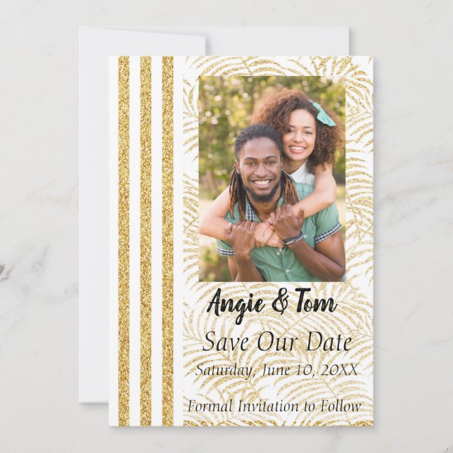 Tropical Palm Photo Save the Date (Front)