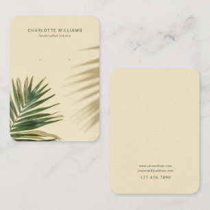 Tropical Palm Shadow Jewellery Display Card