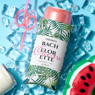 Tropical Palm Summer Bachelorette Weekend Party Seltzer Can Cooler