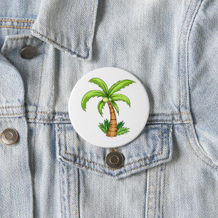 Tropical Palm Tree Beach and Island Vibes 7.5 Cm Round Badge