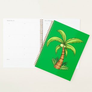 Tropical Palm Tree Beach and Island Vibes Planner