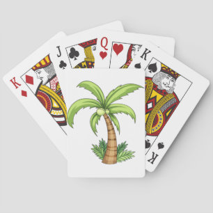 Tropical Palm Tree Beach and Island Vibes  Playing Cards