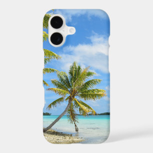 Tropical palm tree beach iPhone X cover