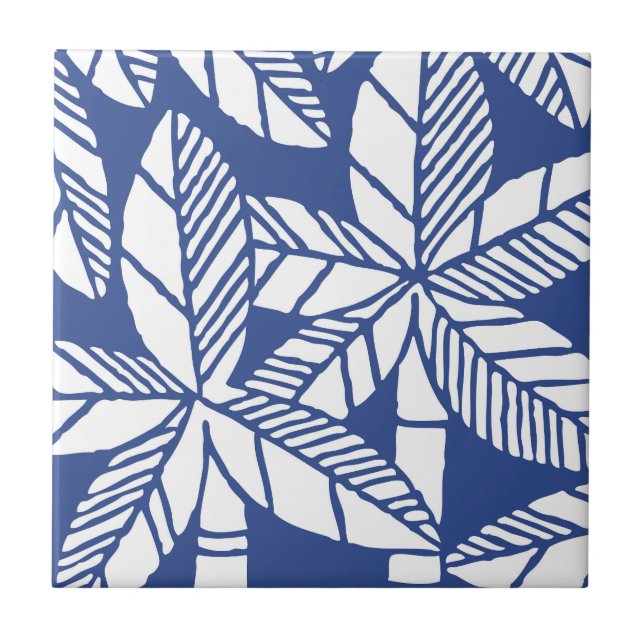 Tropical Palm Tree Beach Tile (Front)