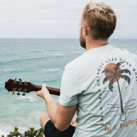Tropical Palm Tree Beach Vibes Summer Sun Retro