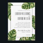 Tropical Palm Tree Beach Wedding Invitation<br><div class="desc">This tropical palm tree wedding invitation is perfect for a beach themed wedding. Featuring a vintage,  botanical palm leaves drawings and art deco inspired fonts,  this beach wedding invitation can be customised online with your details. Has a black and white striped backer a modern,  chic wedding invitation card.</div>