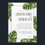 Tropical Palm Tree Beach Wedding Invitation<br><div class="desc">This tropical palm tree wedding invitation is perfect for a beach themed wedding. Featuring a vintage,  botanical palm leaves drawings and art deco inspired fonts,  this beach wedding invitation can be customised online with your details. Has a black and white striped backer a modern,  chic wedding invitation card.</div>