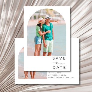Tropical Palm Tree Beach Wedding Save The Date