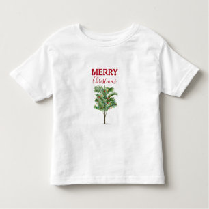 Tropical Palm Tree Christmas Tree Holiday Toddler T-Shirt