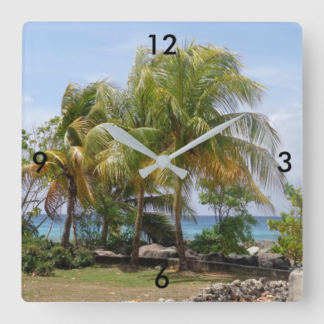 Tropical Palm Tree Clock (Front)