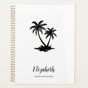 Tropical Palm Tree Coastal Personalized Planner