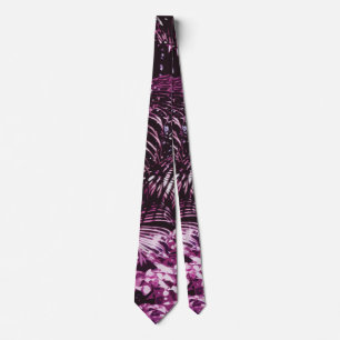 Tropical Palm Tree Fractal Modern Minimalist Tie