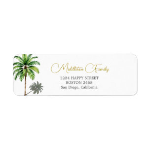 Tropical Palm Tree Gold Elegant Family 