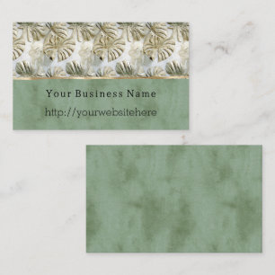 Tropical Palm Tree Leaves Business name website Card