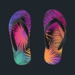 Tropical Palm Tree Leaves Pattern Watercolor Kid's Jandals<br><div class="desc">Tropical Palm Tree Leaves Rainbow Pattern Watercolor Trendy Design Fashion Summer 2022 Tropical Palm Tree Multicolored Leaves on black background Pattern Watercolor Trendy Design for Clothing & Shoes > Kids > Boys > Shoes & Sandals. Jungle Floral Exotic Colorful Leaf Foliage pattern, Wood, Fresh Palm Leaf decorative ornament. (Hello Summer,...</div>