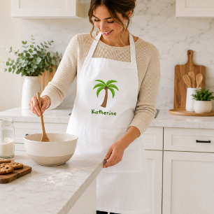 Tropical Palm Tree Name Standard Apron