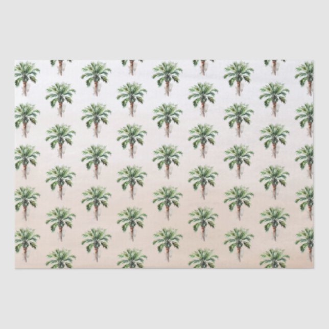 Tropical Palm Tree Ombre  Tissue Paper (Front)
