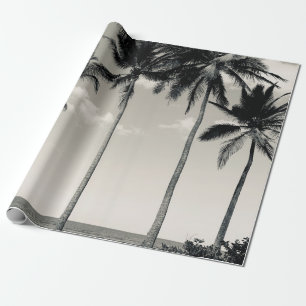 TROPICAL PALM TREE ON THE BEACH WRAPPING PAPER