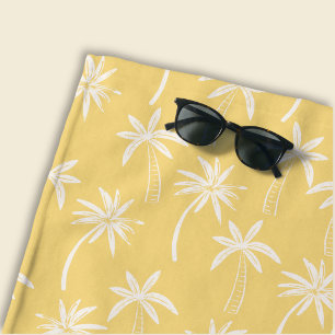 Tropical Palm Tree pattern yellow Beach Towel