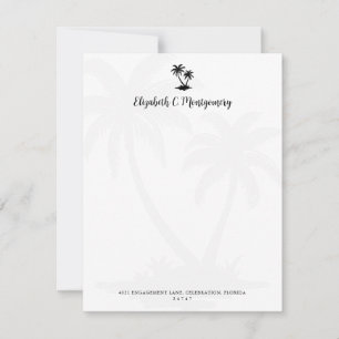 Tropical Palm Tree Personalized Stationery Card