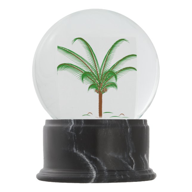 Tropical Palm Tree Snow Globe (Front)