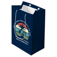 Tropical Palm Tree Sunset Custom Blue Beach Party