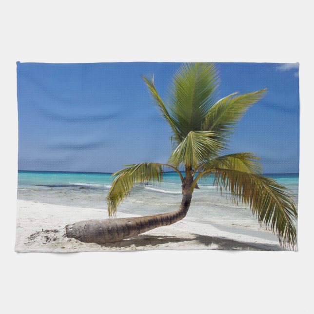 tropical palm tree tea towel (Horizontal)