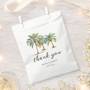 Tropical Palm Tree Thank You Wedding Favour Bags