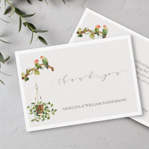 Tropical Palm Tree Wedding Thank You Card