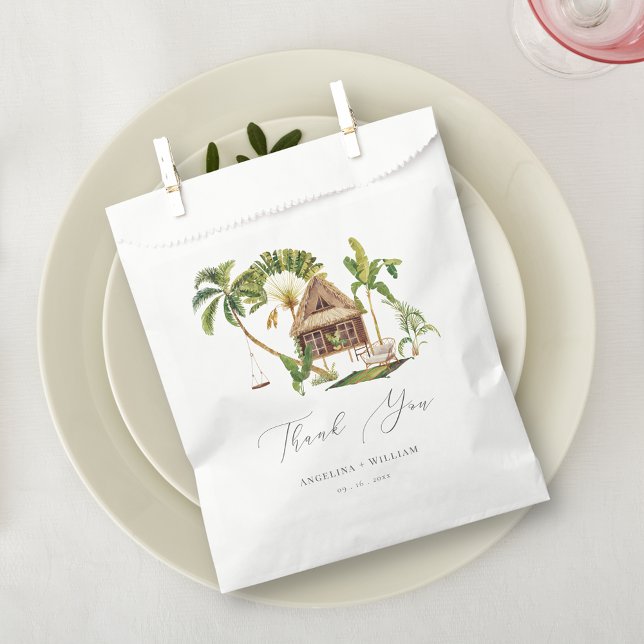 Tropical Palm Tree Wedding Welcome Favour Bags (Creator Uploaded)