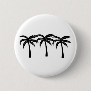 Tropical Palm Trees 6 Cm Round Badge