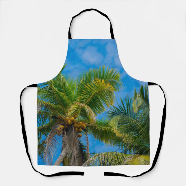 Tropical Palm Trees and Coconuts Apron (Front)