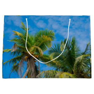 Tropical Palm Trees and Coconuts Large Gift Bag