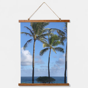 Tropical Palm Trees and Ocean 26"x36" Hanging Tapestry