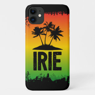 Tropical Palm Trees and Sunset Jamaican IRIE Rasta Case-Mate iPhone Case