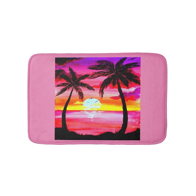 Tropical Palm Trees Bath Mat (Front)