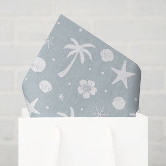 Tropical Palm Trees Coastal Christmas  Tissue Paper