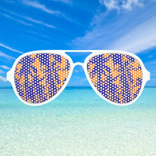 Tropical Palm Trees Design. Aviator Sunglasses